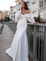 Robe de mariée simple hors de l