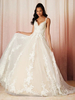 Robe de mariée simple polyester col en V sans manches en dentelle robes de mariée A-ligne