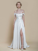 Robe de mariée simple robe de bal décolleté sans manches perles 20 cm