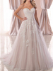 Robe de mariée simple robe de mariage bustier en dentelle à traîne