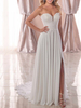 Robe de mariée simple robe de mariage bustier en dentelle jupe fendue à traîne
