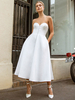 Robe de mariée simple Satin Tissu Jewel Nou Sleepless Pockets