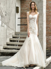 Robe de Mariée Sirène en Dentelle Sans Manches Robe de Mariée Traîne
