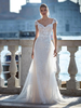 Robe de mariée sirène en dentelle zip sur dos à traîne