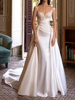 Robe de mariée sirène traîne amovible sur Milanoo