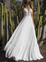 Robe de mariée trapèze à bretelle dos nu robe boho mariage