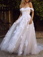 Robe de mariée trapèze ivoire hors de l\