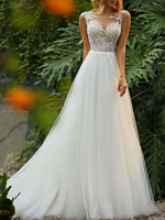 Robe de mariée trapèze; robe de mariée simple