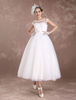Robe de mariée vintage A-lign en dentelle avec soutien-gorge et doublure manches courtes Robe de mariage