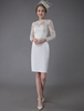Robe de Mariée Vintage Courte Robe de mariée Année 20 Manches Longues