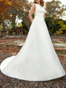 Robe de mariée vintage robe de soirée de mariage col bateau décollété à traîne