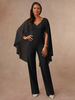Robe de mère combinaison sans manches col en v longueur au sol robes dinvitées de mariage
