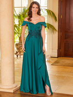 Robe de mère de mariée col en v sans manches fendue sur le devant ligne a robes dinvitées pour mariage
