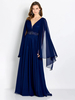Robe de mère de mariée col en v sans manches ligne a ceinture robes dinvitées pour mariage