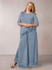 Robe de mère de mariée deux pièces haut et pantalons robe d\