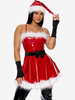 Robe de Noël en fibre Chapeau Costumes de vacances de Noël bicolores