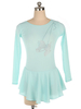 Robe de patinage Aqua Polyester Bodycon manches longues Costumes de danse