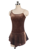 Robe De Patinage Café Marron Costumes De Danse En Velours Coréen