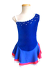 Robe De Patinage Costumes De Danse Polyester Bleu