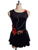 Robe De Patinage Costumes De Danse Velours Coréen Noir