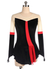 Robe De Patinage Noir Velours Coréen Color Block Dance Costumes