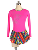 Robe De Patinage Rose Polyester Costumes De Danse