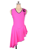 Robe De Patinage Rose Polyester Costumes De Danse Moulante