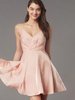 Robe de retour rose 2022 Courte en V en V plissé en polyester Spaghetti STRAP GRADUATION SORGE TORNI