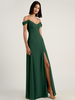 Robe de soirée à bretelle jupe fendue au sol