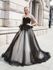 Robe De Soirée 2021 Noire Pageant Femme Sans Bretelles En Tulle De Luxee Avec Robes De Princesse