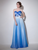 Robe de soirée A-ligne en chiffon bleu royal avec perles Milanoo