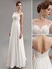 Robe de soirée A-ligne en tulle ivoire avec dentelle longueur plancher Robes pour les invités de mariage
