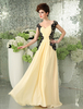 Robe de soirée A-ligne jonquille plissée de col en coeur Robes pour les invités de mariage Milanoo