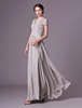 Robe de soirée argente plissée de col en coeur Robes pour les invités de mariage