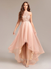 Robe de soirée Champagne Paillettes sans manches irrégulière Robe semi-formelle