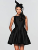 Robe de soirée cocktail mariage petite robe noir dos nu