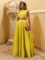 Robe de soirée en crêpe extensible longueur au sol sans manches fermeture éclair nœuds robes de soirée formelles