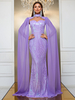 Robe de soirée en mousseline de soie longueur au sol paillettes robe de soirée sociale