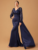 Robe de soirée en tulle à col en V et paillettes longueur au sol robe de concours social
