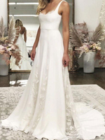 Robe de Soirée Longue en Mousseline avec Bretelles Coupe Cintrée Bas Evasée Unicolore Robe Longue