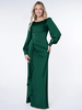 Robe de soirée pour la mère de la mariée Bond manches longues robe de bal plissée robes dinvité pour mariage