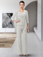 Robe de soirée pour mère de la mariée col bijou manches 3/4 gaine en dentelle longueur au sol robes dinvitées pour mariage