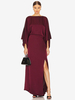 Robe de soirée pour mère de la mariée col bijou manches 3/4 ligne a robes dinvitées de mariage