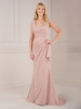 Robe de soirée pour mère de la mariée col en V sans manches robe de bal plissée avec traîne robes dinvitées de mariage