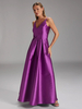 Robe de soirée pour mère de la mariée col en v sans manches robe de bal plissée robes dinvitées de mariage