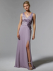 Robe de soirée pour mère de la mariée col en v sans manches style sirène fleurs avec traîne robes dinvitées pour mariage