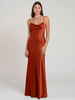 Robe de soirée robe cocktail mariage à bretelle dos nu au sol