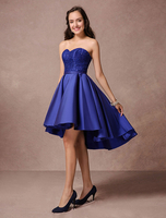 Robe de Soirée Robe Courte Bustier Sans Manches Robe Asymétrique Robe de Bal 2021