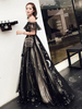 Robe de soirée robe de cocktail noir en tulle hors de l\