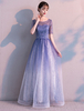 Robe de soiree formelle demi-manches en tulle rouge